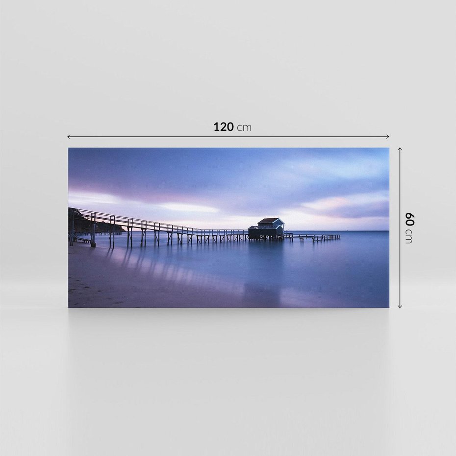 Obraz na płótnie 120x60 - Romantyczne molo nad morzem - molo, morze