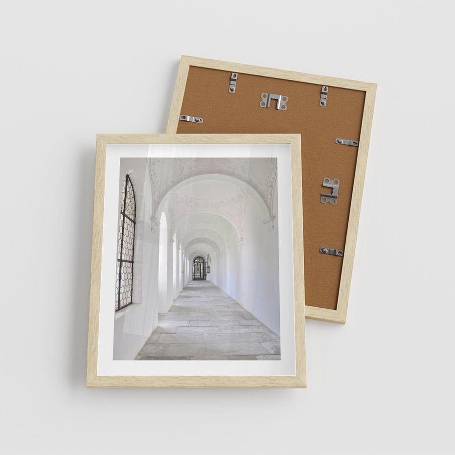 Plakat w ramie 40x50 - Architektoniczne Przejście - architektura, korytarz - rama drewno