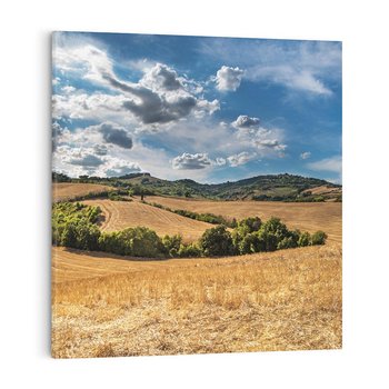 Obraz na płótnie 70x70 - Łąka góry i panoramiczny widok - łąka, góry
