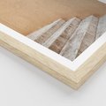 Plakat w ramie 50x70 - Schod w Beżu - schody, minimalizm - rama drewno