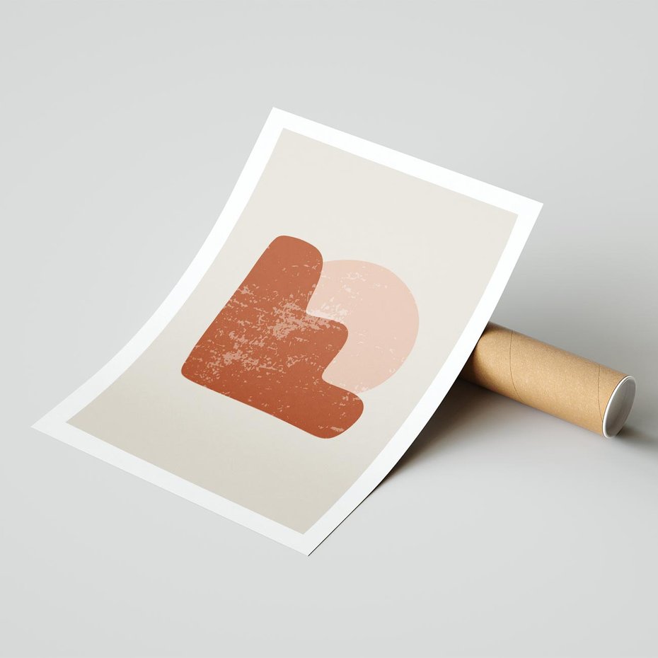 Plakat bez ramy 40x50 - Przenikanie Granic - nowoczesny plakat, abstrakcyjne kształty