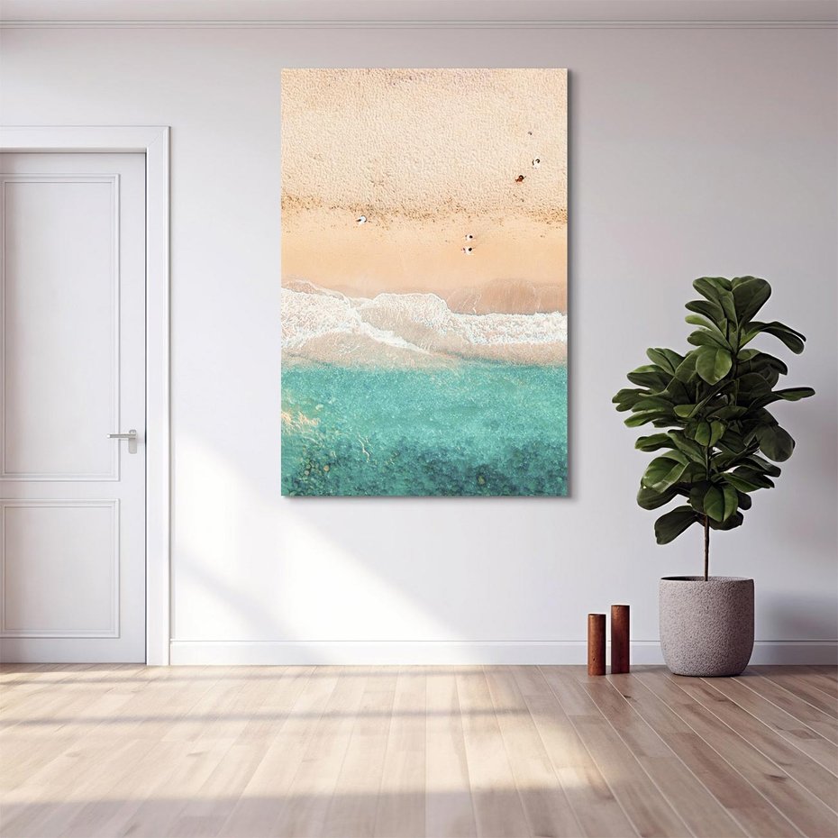 Obraz na płótnie 80x120 - Oczy turkusu - fotografia, plaża