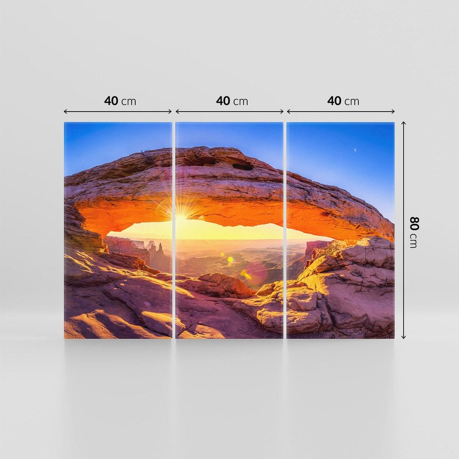 Obraz na płótnie 120x80 - Magia pustyni: skały i bezkresny horyzont - pustynia, skały