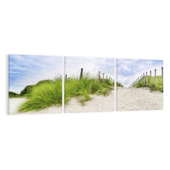 Obraz na płótnie 150x50 - Rajskie wydmy nad plażą - plaża, wydmy