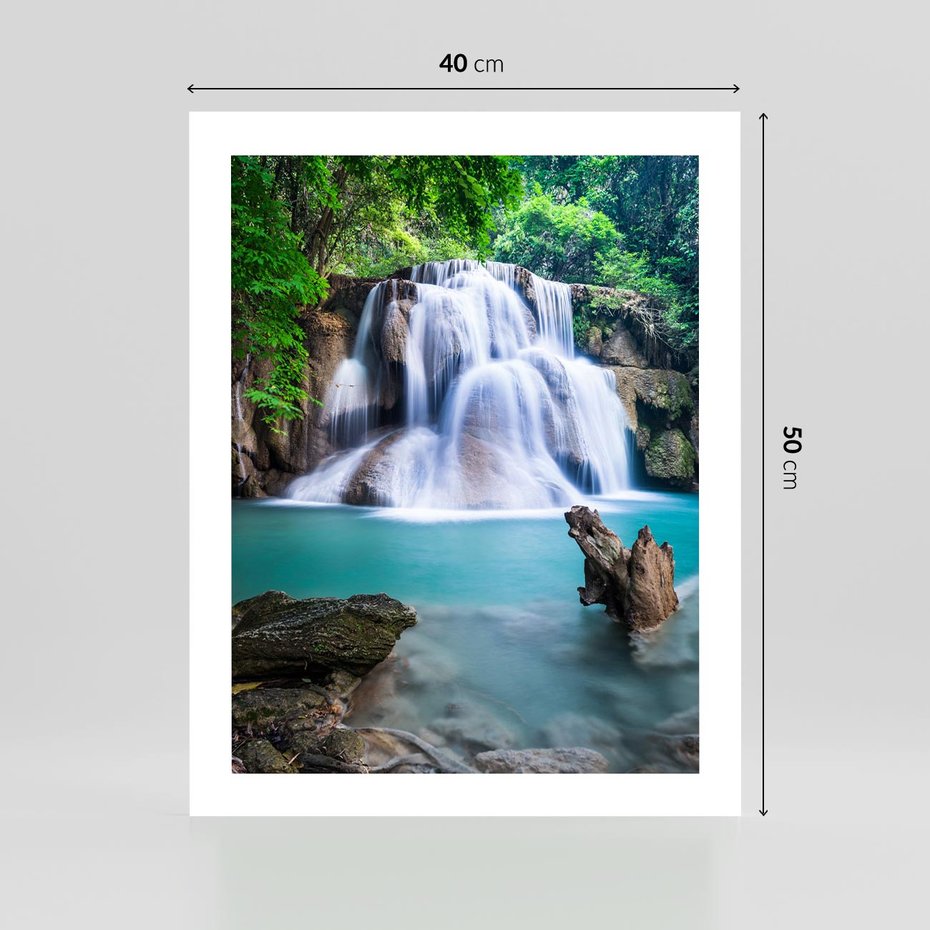 Plakat bez ramy 40x50 - Abstrakcyjna nowoczesność - wodospad, woda