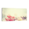 Obraz na płótnie 140x70 - Delikatne kwiaty pastelowe - kwiaty, pastelowe