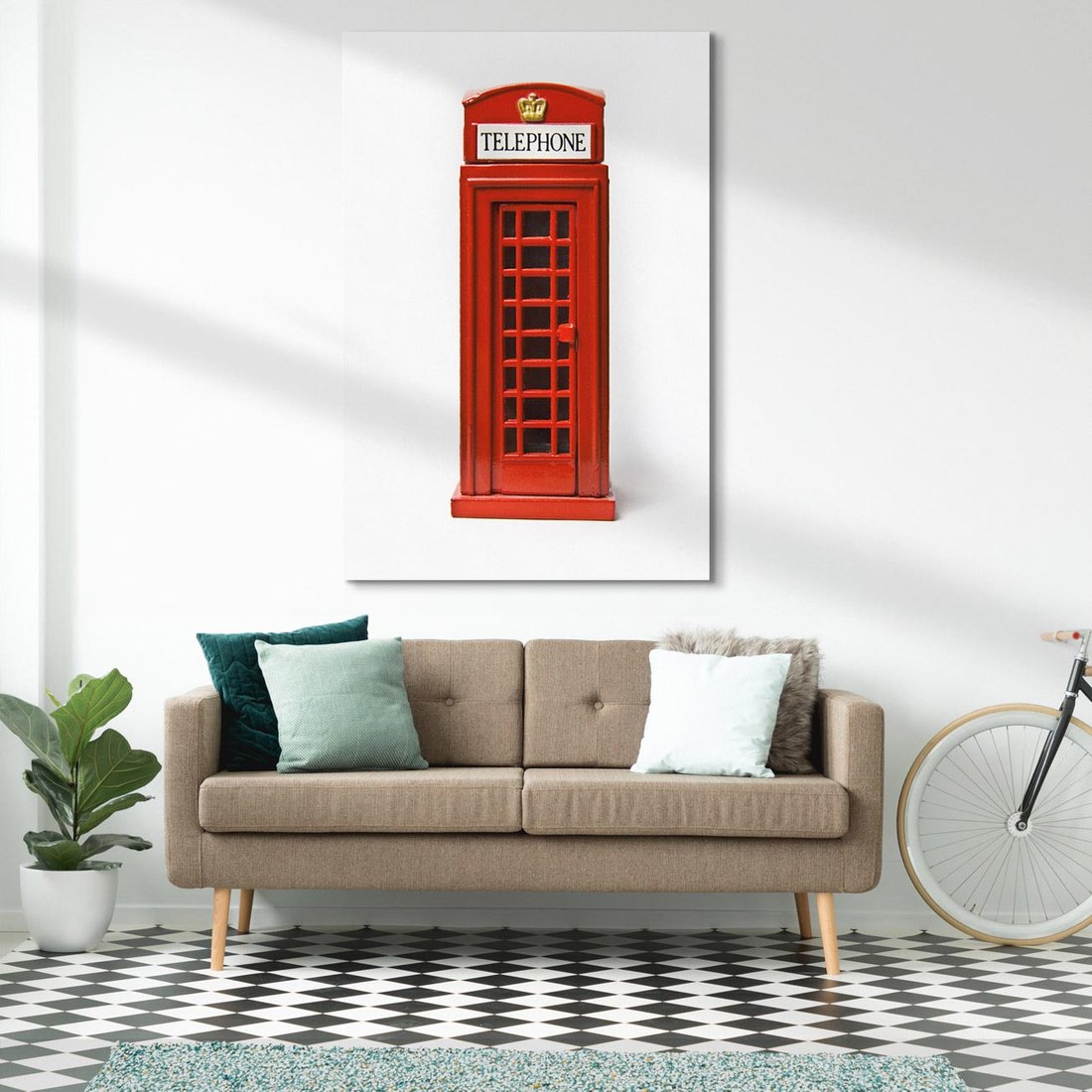 Obraz na płótnie 80x120 - Ikona Londynu - Londyn, budka