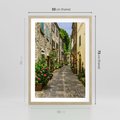 Plakat w ramie 50x70 - Spacer po Złotej Alei - uliczka, perspektywa - rama drewno