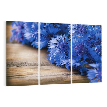 Obraz na płótnie 120x80 - Kwiatowy niebieski: Subtelność natury - kwiaty, niebieski