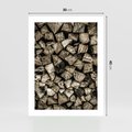Plakat bez ramy 30x40 - Piękno Drewna - belki drewna, drewno