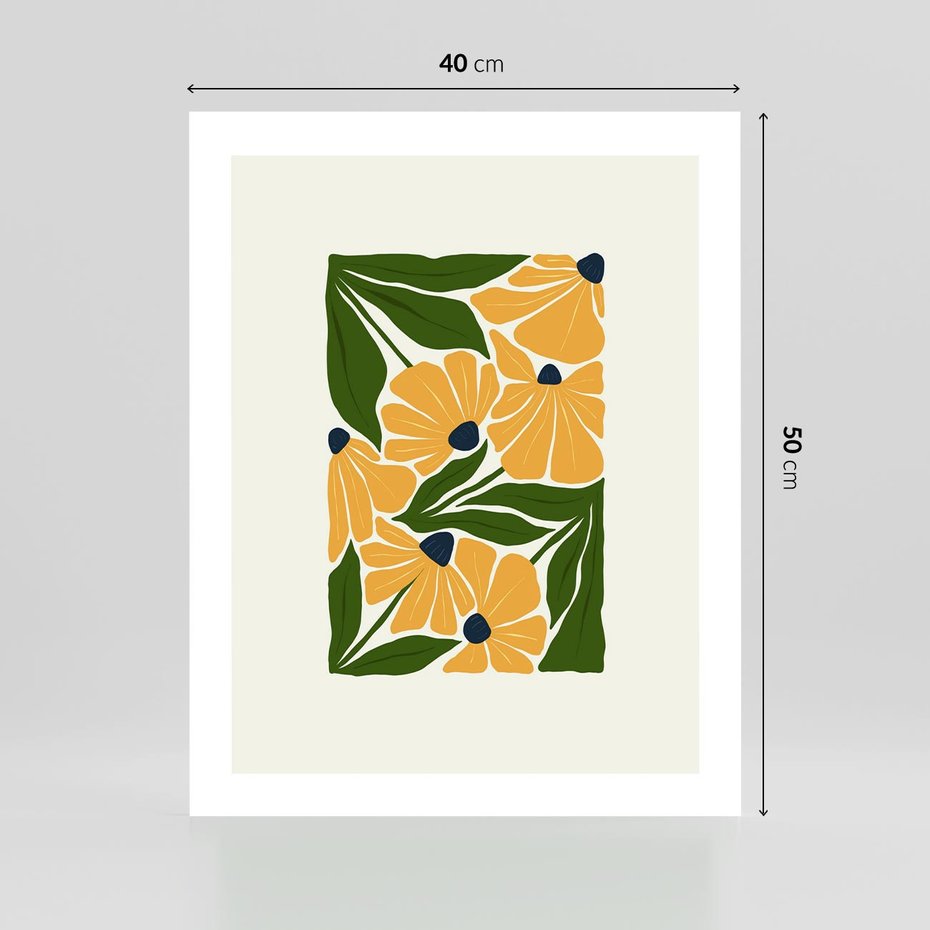 Plakat bez ramy 40x50 - Abstrakcyjne Echa - kwiaty, rośliny