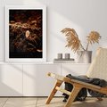 Plakat bez ramy 30x40 - Gałęzie i Liść w Brązowej Tonacji - suche gałęzie, liść