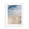 Plakat w ramie 50x70 - Ścieżka na plaży - plaża, ścieżka - rama biała