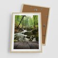 Plakat w ramie 50x70 - Strumyk w lesie - strumyk, w lesie - rama drewno