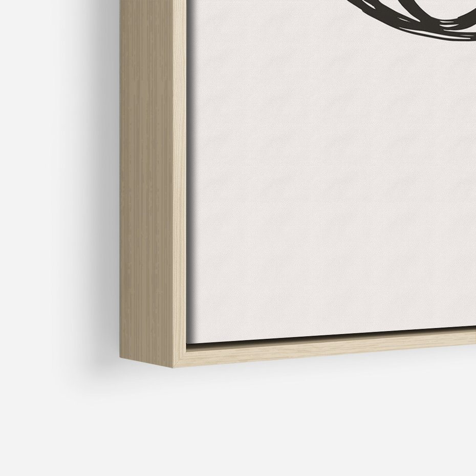 Obraz w ramie 80x120 - Migotliwa Kreatywność - abstrakcyjne szkicowane linie, minimalizm - rama drewno