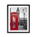 Plakat w ramie 40x50 - Budka w Londynie - Londyn, budka - rama czarna
