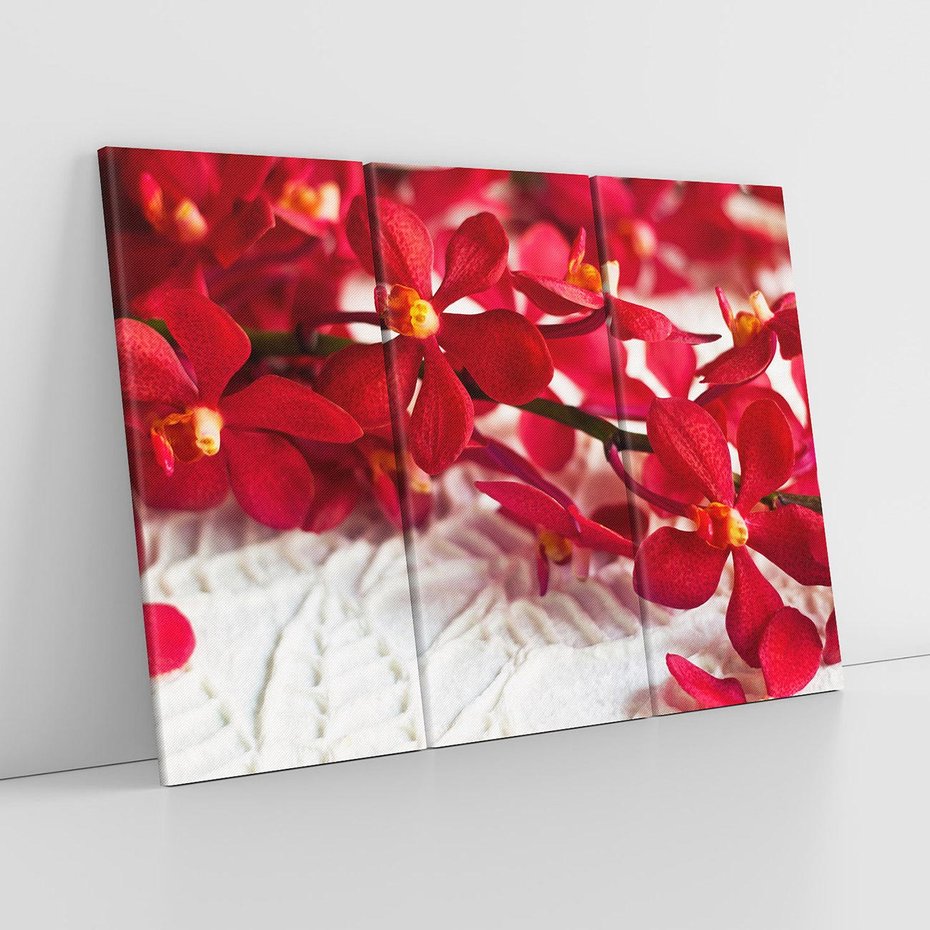 Obraz na płótnie 120x80 - Delikatność Kwiatowej Elegancji - orchidea, kwiat