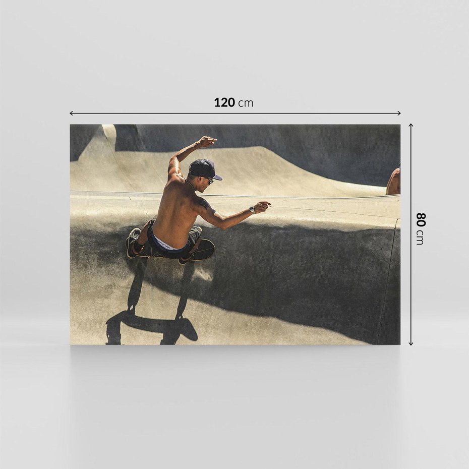 Obraz na płótnie 120x80 - Skateboardowe Wyzwanie na Desce - deskorolka, skateboard