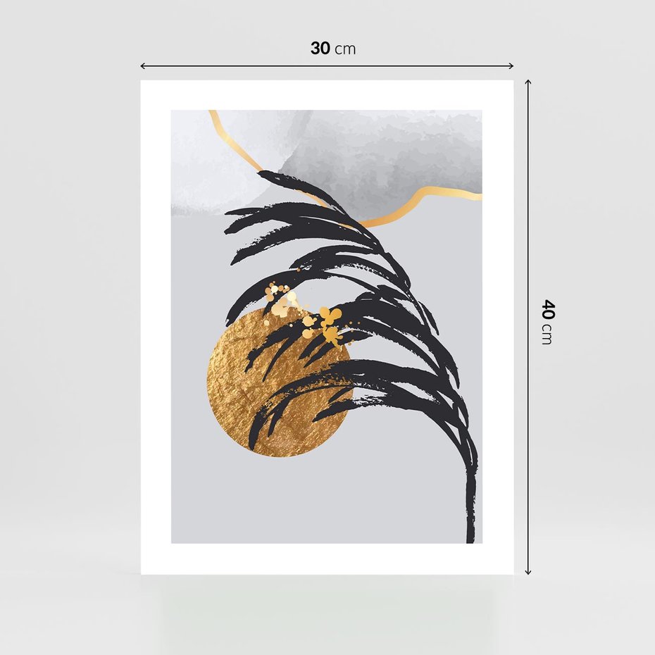 Plakat bez ramy 30x40 - Palma w Szkicu - nowoczesna grafika, palma