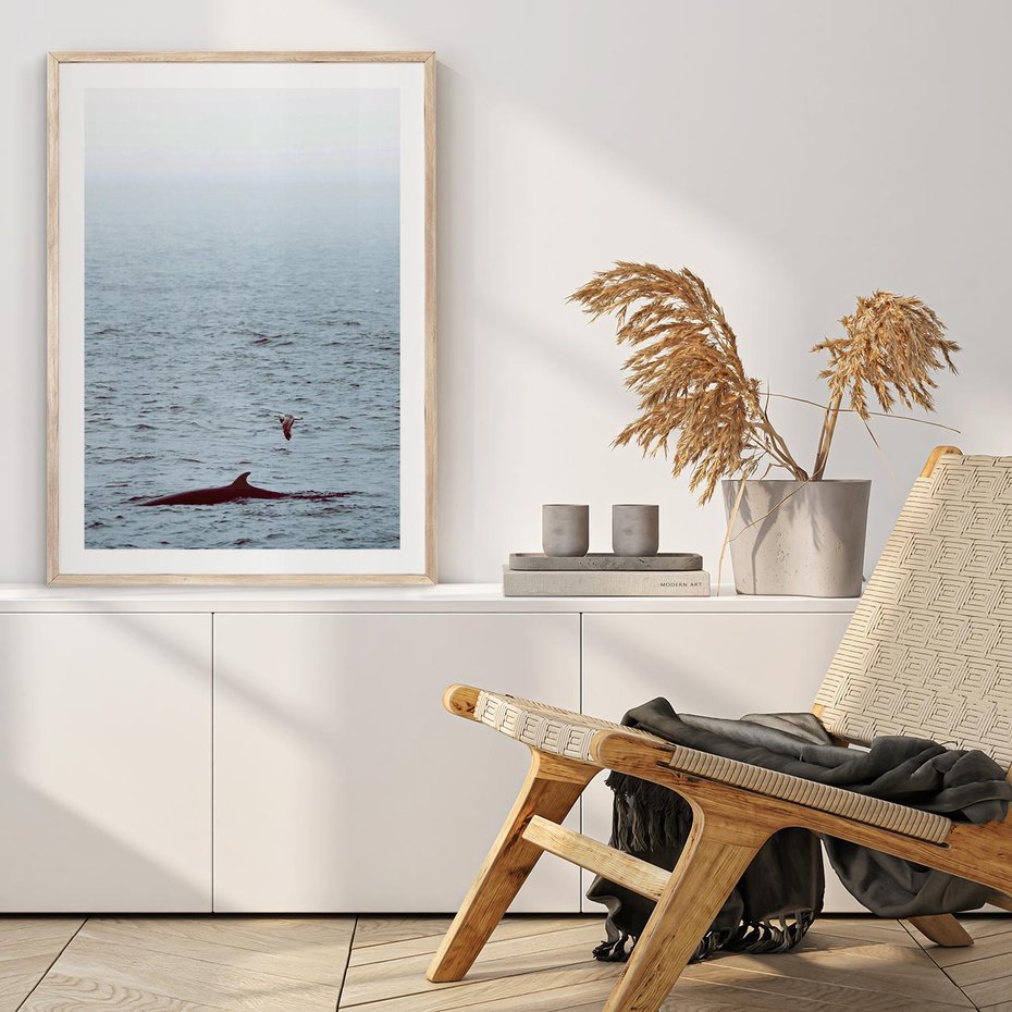 Plakat w ramie 50x70 - Spotkanie z Orką - morze, ocean - rama drewno