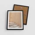 Plakat w ramie 40x50 - Schod w Beżu - schody, minimalizm - rama czarna