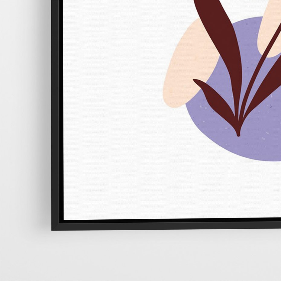 Obraz w ramie 70x100 - Kwiatowa Impresja - abstrakcyjna sztuka, plamy - rama czarna
