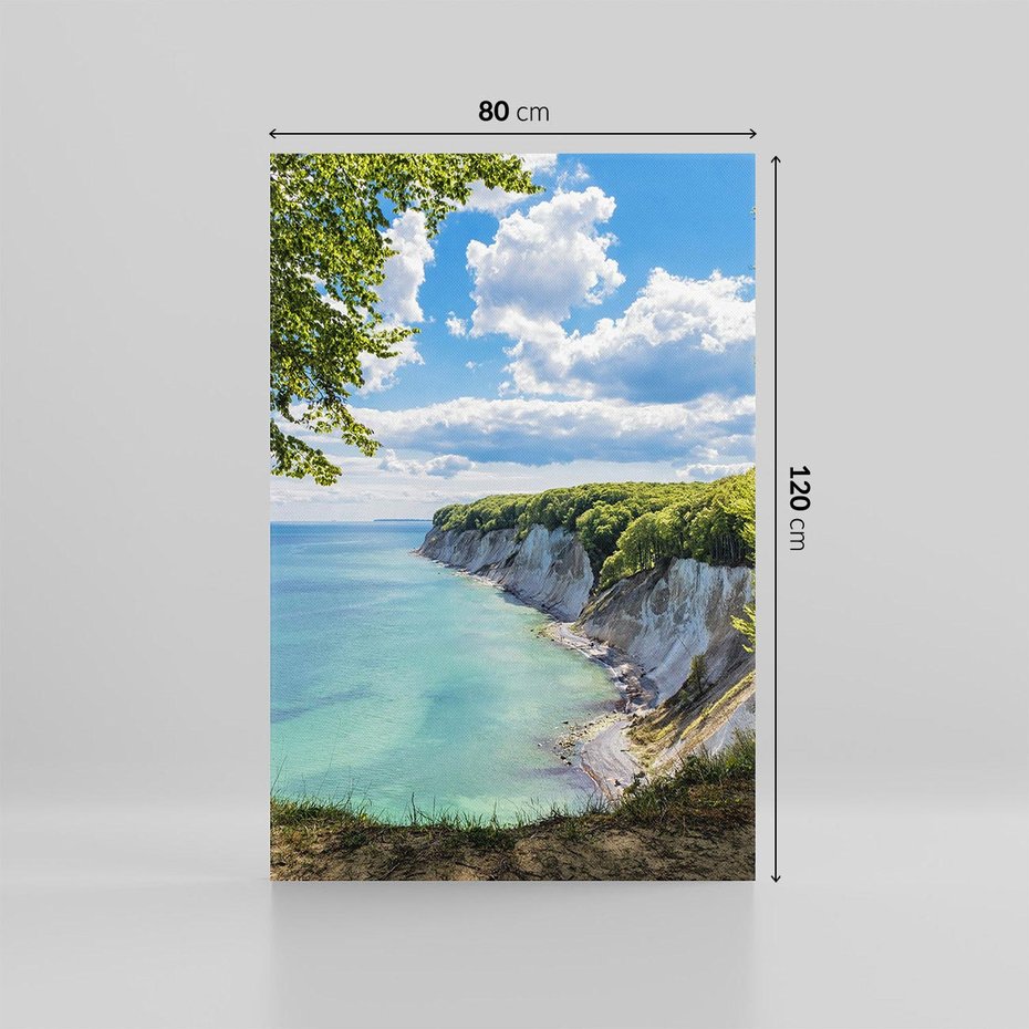 Obraz na płótnie 80x120 - Morze: siła skał na brzegu" - morze, skały