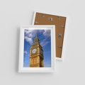 Plakat w ramie 30x40 - Czasowy Symbol - zegar, Big Ben - rama biała