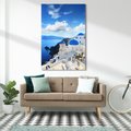 Obraz na płótnie 80x120 - Magiczne Widoki - Santorini, perspektywa