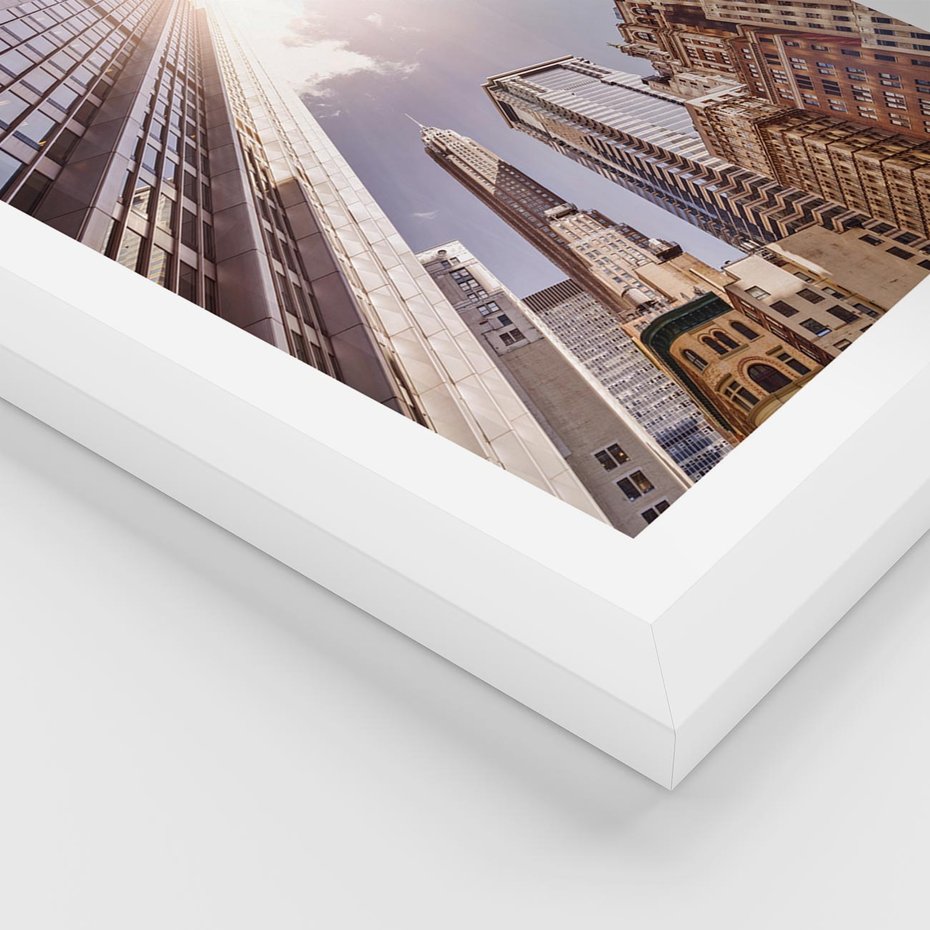 Plakat w ramie 40x50 - Oczami artysty - miasto, perspektywa - rama biała