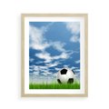 Plakat w ramie 40x50 - Piłkarska Pasja - piłka, nożna - rama drewno