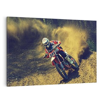 Obraz na płótnie 120x80 - Ekscytujące Skoki na Crossowym Motocyklu - cross, motocykl