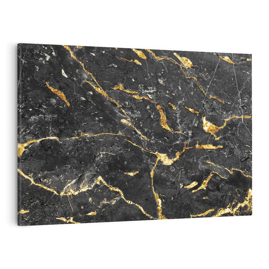 Obraz na płótnie 120x80 - Egzotyczny Blask - marmur, złoto