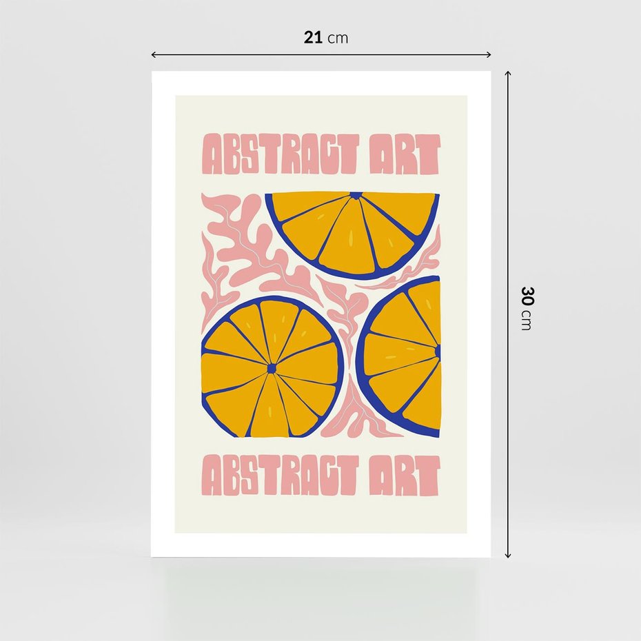 Plakat bez ramy 21x30 - Podróżne Wizje - typografia, cytryny