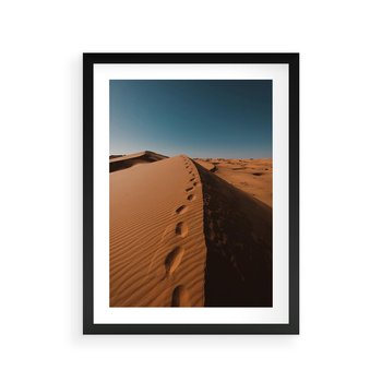 Plakat w ramie 30x40 - Piasek pustyni w ogniu - pustynia, piasek - rama czarna