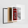 Plakat w ramie 40x50 - Budka w Londynie - Londyn, budka - rama czarna
