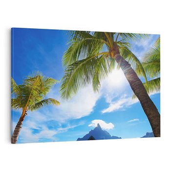 Obraz na płótnie 120x80 - Tropikalne palmy nad oceanem - palmy, ocean