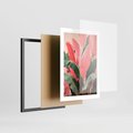 Zestaw obrazy w ramie 50x70 galeria - liście, tropikalne, bananowiec - rama czarna
