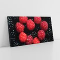 Obraz na płótnie 120x60 - Maliny Soczysta Eksplozja - maliny, owoce