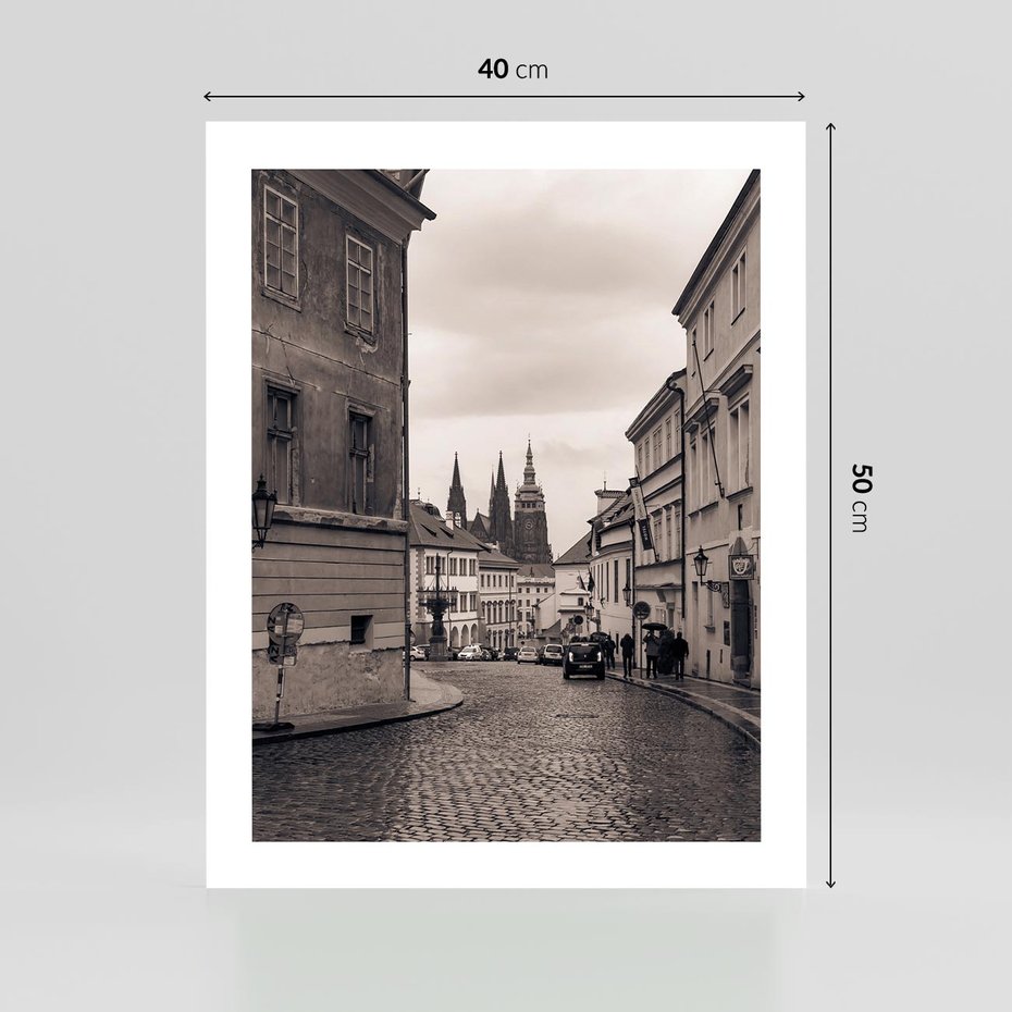 Plakat bez ramy 40x50 - Przygoda Na Horyzoncie - uliczka, perspektywa