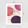 Plakat bez ramy 30x40 - Migoczące Echo - abstrakcyjne akwarelowe plamy, nieregularne linie