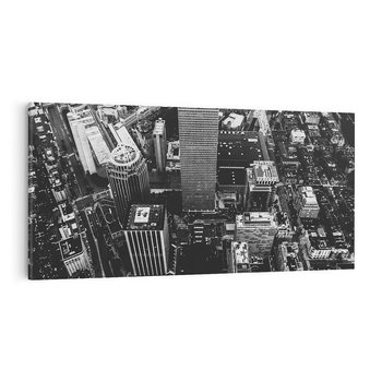 Obraz na płótnie 140x70 - Kontrastujące miasto - miasto, biało