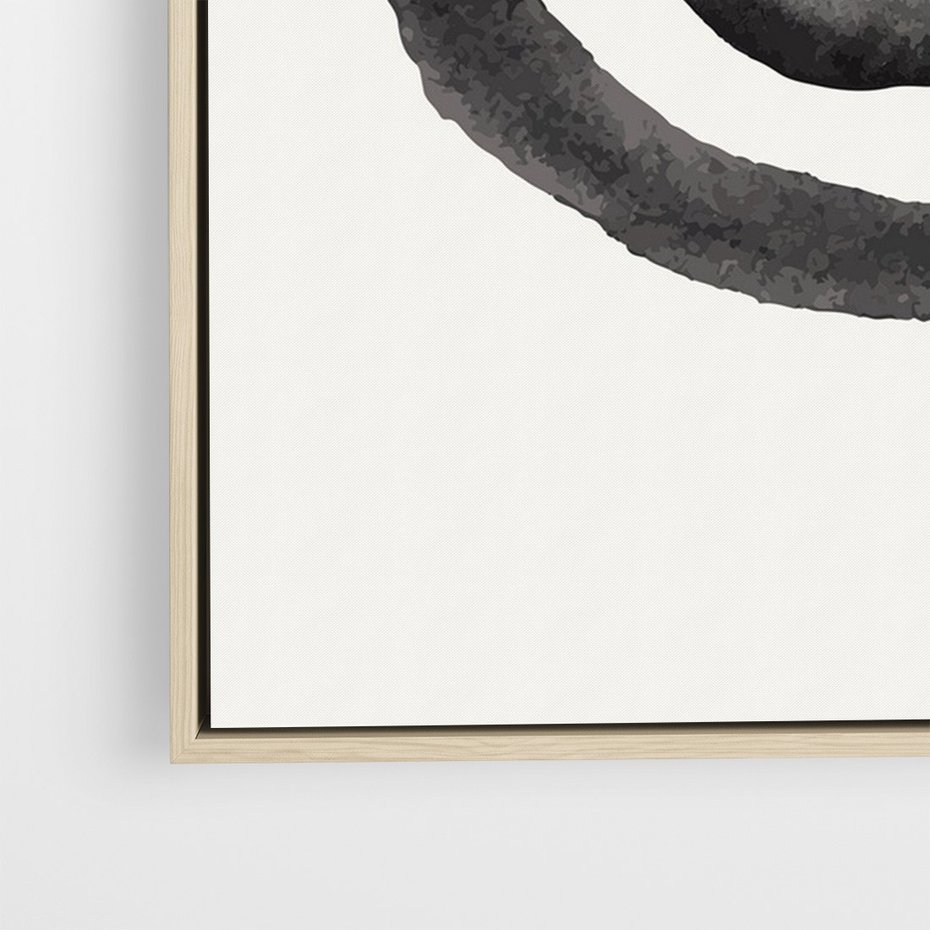 Obraz w ramie 70x100 - Bezgraniczne Widoki - abstrakcyjne plamy okręgi, akwarelowe - rama drewno