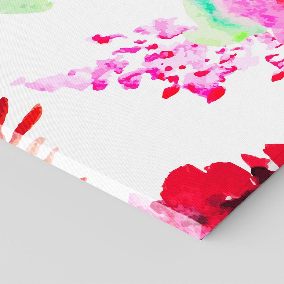 Obraz na płótnie 120x40 - Delikatna Akwarela - kwiaty, akwarela