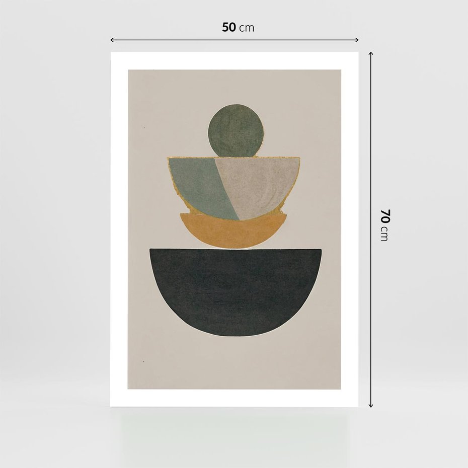 Plakat bez ramy 50x70 - Podróżne Refleksyjne Odbicia - abstrakcyjny obraz, kolory ciepłe