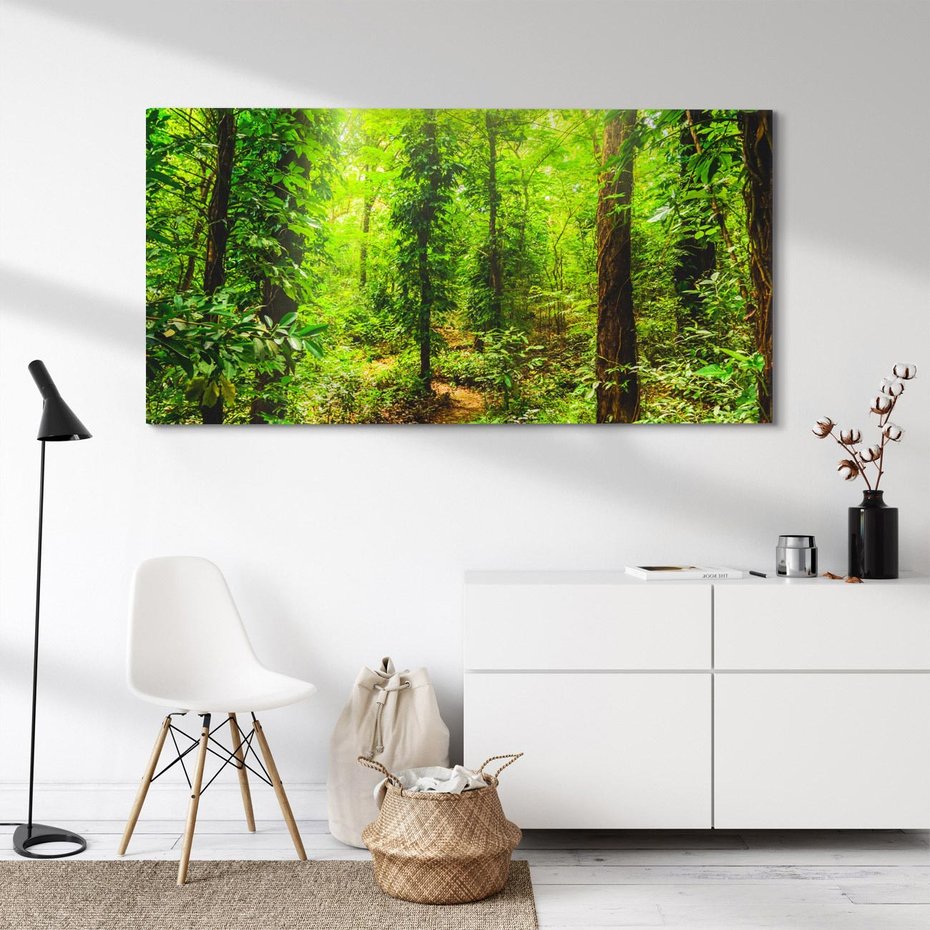 Obraz na płótnie 100x50 - Współistnienie z naturą - drzewa, las