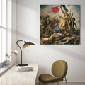 Obraz na płótnie 80x80 - "Wolność prowadząca lud" Eugène Delacroix - Reprodukcja - reprodukcja, obraz na płótnie