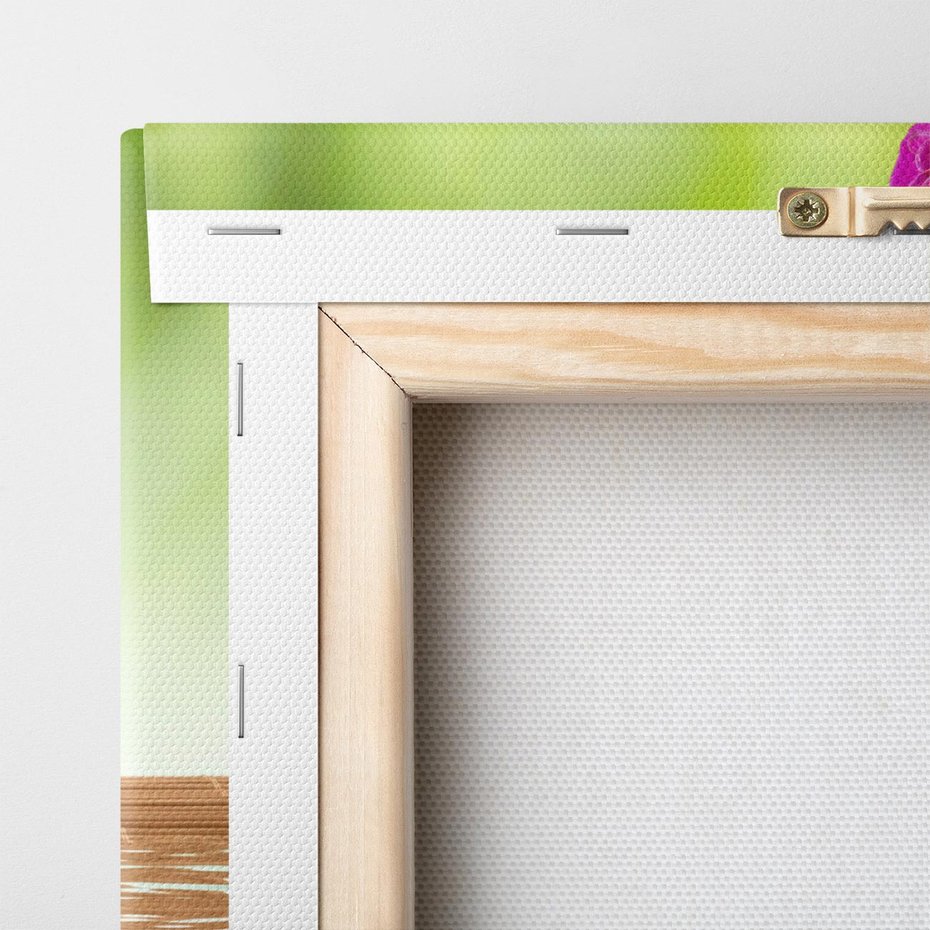 Obraz na płótnie 80x120 - Oaza Storczyka i Wody - spa, storczyk