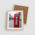 Plakat w ramie 40x50 - Londyńska budka w perspektywie - budka, Londyn - rama drewno
