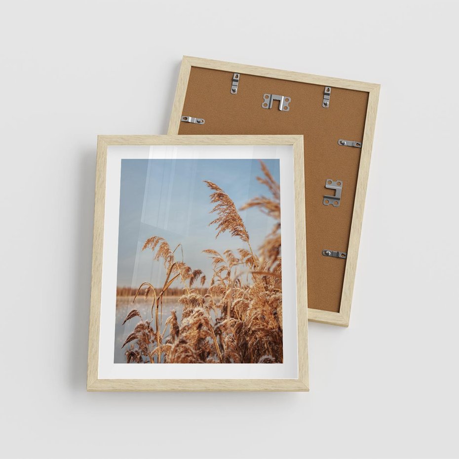 Plakat w ramie 40x50 - Wyraz Stylu - trawy, boho - rama drewno